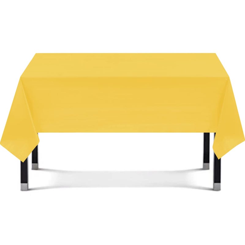 Eleclassi Yellow 6 Pack Premium Disposable Plastic Tablecloth 54 x 108 in - Plastic Table Cloth Disposable Tablecloth for Rectangle Table Up to 8 Feet - Image 4